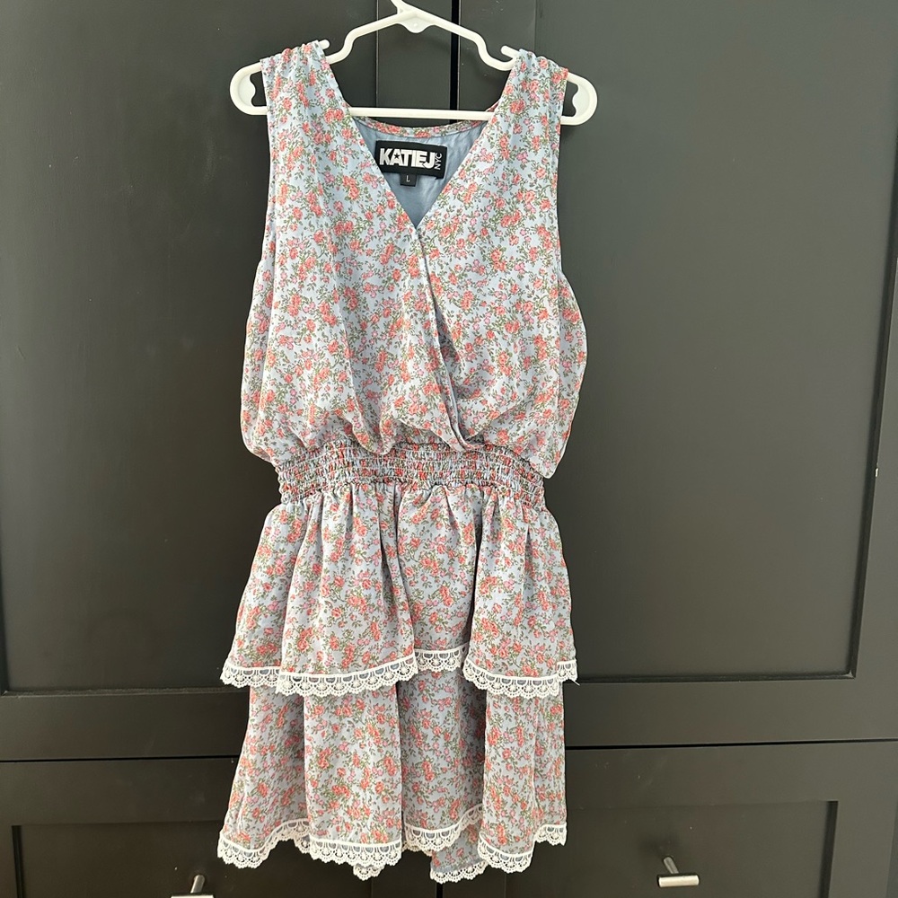 Katie J NYC Floral Dress - Pink and Blue